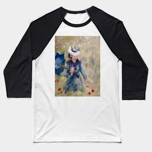 Study of Monet's "Poppy Fields" Baseball T-Shirt